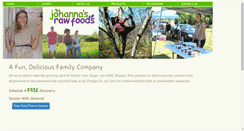 Desktop Screenshot of johannasrawfoods.com